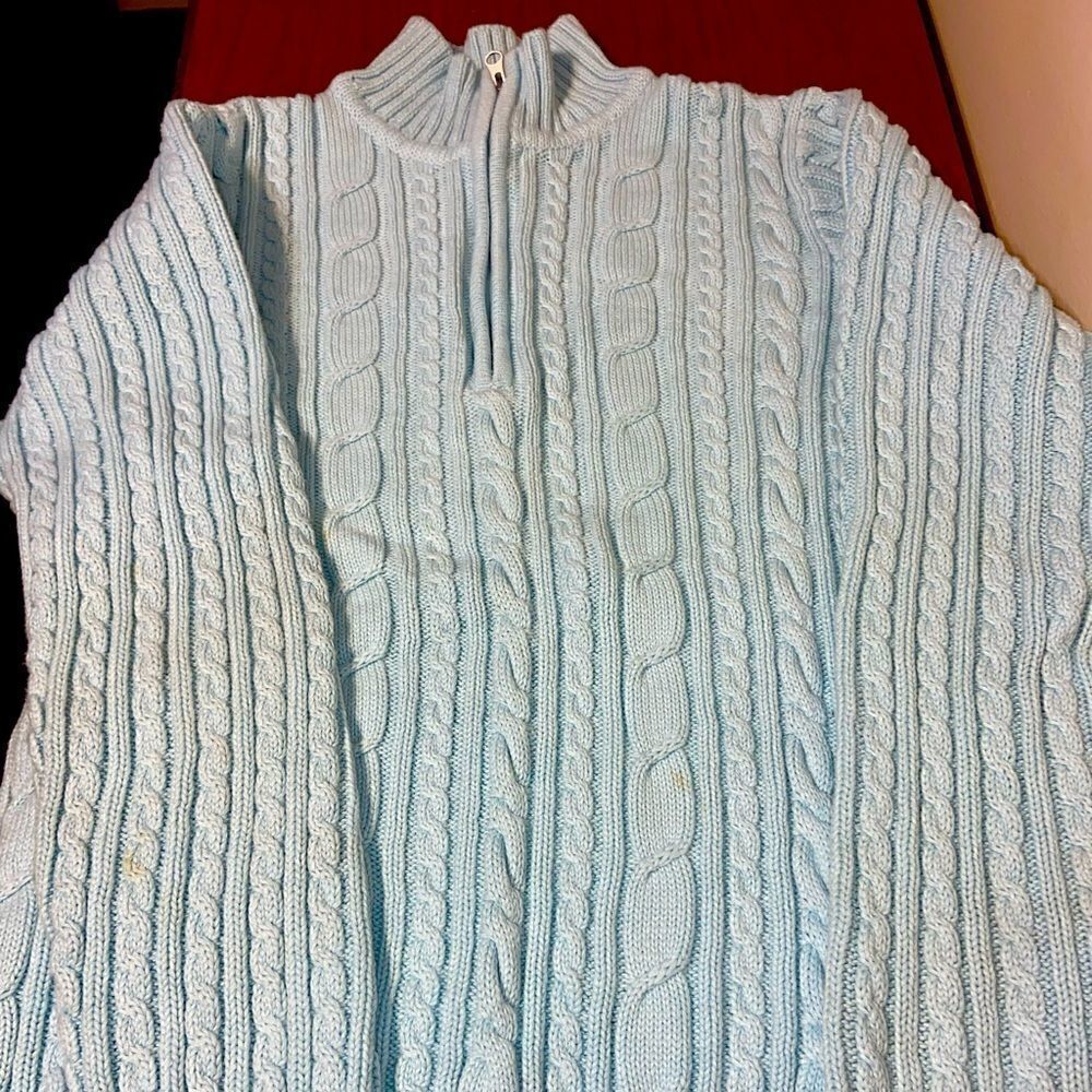 Croft and barrow 3/4 zip crew neck sweater
